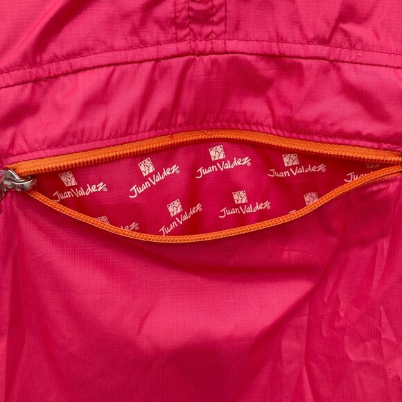 Juan Valdez Colombia Pink Orange Hooded Windbreaker M - Picture 9 of 15